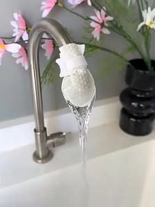 300Pcs High Density Faucet Filter Cotton / Anti-splash Kitchen Faucet Filter / with Fixing Nylon Straps / Universal Tap Water Filter Bag