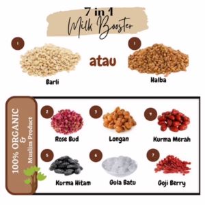 [Set 7 in 1] Pek Mini Harian - ORGANIC MILK BOOSTER