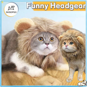 SKISOPGO Pet Wigs Costume Headwear Cats Dogs Cosplay Lion Mane Wigs for Role-Playing Party Festivals and Celebrations Supplies