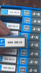 Combo 10 vòng bi 6200 6201 6202 6203 6204 6205-rs biNF mới bạc đạn