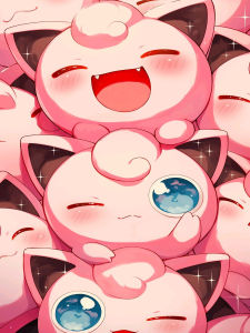 Bandai | Anime Pokemon Jigglypuff Hoạt Hình Sinh Vật Tranh Sơn Dầu Bằng Số Hiện Đại Trang Trí Treo Tường Cho Phòng Khách Phòng Ngủ Tặng Không Gọng