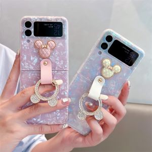 (CÓ SẴN)Ốp samsung galaxy Zflip4 - Z Flip4 - Z flip4 mickey Ring đeo giữa dễ thương