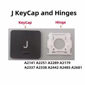 Replacement US UK (J) Key Cap and Hinges for MacBook Pro/Air A2141 A2179 A2337 A2338 A2251 A2289 A2442 A2485 A2681