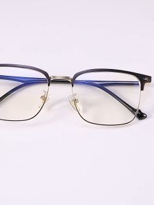 Kính 0 độ bảo vệ mắt Gọng Hợp Kim cao cấp form vuông dễ lắp tròng cận thị mã Y9831