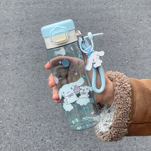 1 pc HelloKitty cute water cup 500ml cartoon plastic cup with a lanyard portable for going out and traveling