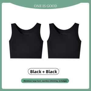 Miiow | Ice Silk Seamless Womens Bralette Tank Top Underwear Thin Summer Sport Vest Inner Wear Nylon Spandex Blend Short Sleeve