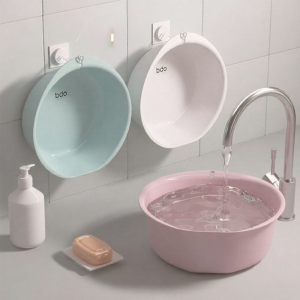 Wall-mounted Drill-free Thickened Plastic Basin Large Size