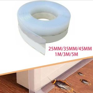 Door Bottom Door Seam Window Windproof And Soundproof Sealing Strip Bathroom Glass Door Water Blocking Strip 1/3/5M
