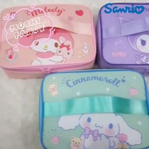 Tempat Makan Sanrio Sekat Stainless dan Tas Makan Cinnamoroll Kuromi dan Melody / Set Sanrio Bento Sekat 4 900 ml dan Tas Makan Kuromi Cinnamoroll dan Melody / Lunch Box  Stainless Anak Perempuan