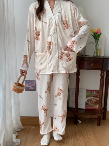 Pijama bầu Xô Nhật thô đũi cực mát XN55 - Pijama sau sinh cho con bú ti mùa hè thu đông - Đồ bộ bầu và sau sinh thời trang