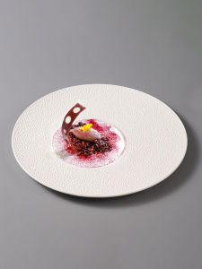 Commercial Ceramic round Cold Dish Dessert Plate Creative Western French Cuisine Sensation High-End Dining Utensils