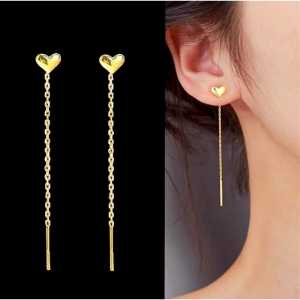 Abee Acc-1622 Korean style anting juntai gold titanium anti karat Anting jurai love