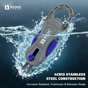 Booms Fishing FR2 Retractable Fishing Line Cutter Stainless Steel Blades for Braided Mono Fluoro Line Cleaning Needle Tool