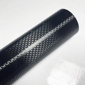 PET Black Forged Carbon Fiber Aircraft Pattern Sticker Car Vinyl Wrap Film Self Adhesive Decal With Air Release Bubble Free