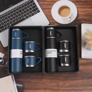 Business Style Thermos Cup 500ml Thermos Cup Stainless Steel Thermal Coffee Mug Vacuum Flask Insulated Hot Water Bottle Gift Set