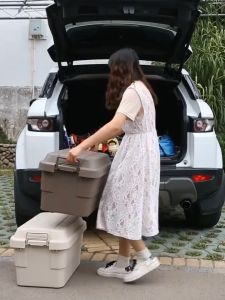 ลังแคมป์ปิ้ง 50L 70L ใช้เป็นโต๊ะวางของและเครื่องดื่มได้ ลัง ความจุแบริ่งที่แข็งแกร่ง กล่องอเนคประสงค์