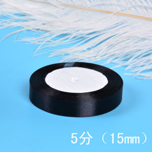 6-10-12-15-20-25-30-40-50-80mm Black Satin Ribbon Christmas Wedding Birthday Party Gift Wrapping Silk Ribbons DIY Accessory Bow