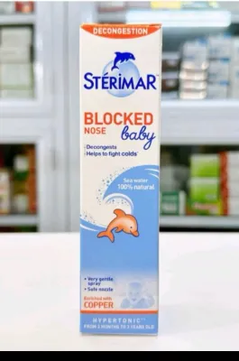 [Date 2028] Xịt mũi cá heo Sterimar Pháp Chai 50ml - giúp làm sạch hết nghẹt mũi cho trẻ sơ sinh