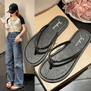 JIFANPAUL | Anti-Slip Black Flip Flops for Beach and Swimming