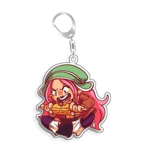 Bandai | Keychain OP OPTCG Card Luffy Yamato Roronoa Zoro Backpack Pendant AnimeGame Fans Gift Recycled Acrylic Decoration Rare Card Toy