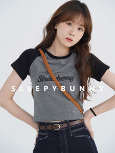 Crop Short Sleeve Shoulder Fit Vintage Summer T-Shirt
