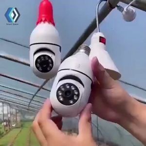 SKYSHIU motion detection Two-Way Audio security cctv bulb camera 360 rotation connect cellphone