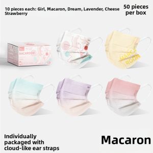 DANBIYIN | Creative Disposable Spring/Summer Macaron Gradient Fresh Color Face Mask