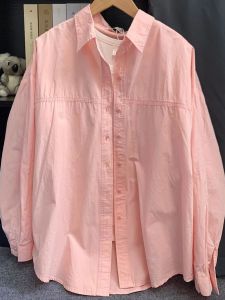 Blue Pure Cotton Long Sleeve Shirt Womens Spring Summer New Style Fashionable Top Sun Protection Outerwear Casual Loose Fit