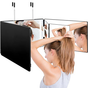 3 Way Mirror for Self Hair Cutting: 360 Haircuts Mirror Men for Barber Use Tools
