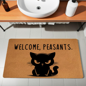 VIKAMA Cute Pixel Art Welcome Entrance Mat Anti Slip Indoor Outdoor Floor Rug Kitchen Bedroom Household Home Decor