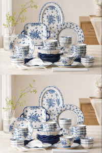mornenjoy | Aesthetic Home Dinnerware Set Ceramic Bowls Plates