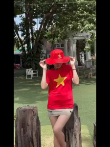 [30/4-1/5]Mũ Tai Bèo Việt Nam Thêu Sao Vàng Nón Tai Bèo Cờ Đỏ Sao Vàng Tình Nguyện Cổ Vũ Đi Phượt Cho Người LớnTrẻ em