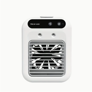 Máy Thổi Khí Lạnh Mini Máy Tạo Độ Ẩm Và Làm Mát Văn Phòng Di Động Quạt Nhỏ Không Cánh Có Chức Năng Phun Pin Lithium 1800mAh Có Thể Sạc Lại