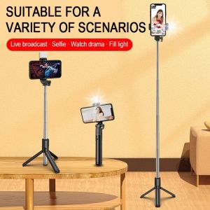 (Stock in Malaysia) New Bluetooth Selfie Stick Mobile Phone Holder Retractable Portable Multifunctional Mini Tripod With Wireless Remote Shutter