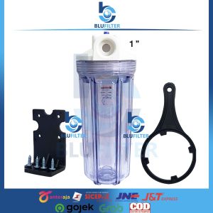 HOUSING FILTER AIR NANOTEC 10 INCH DRAT 1/2 3/4 1 INCH CLEAR BLUE NANO