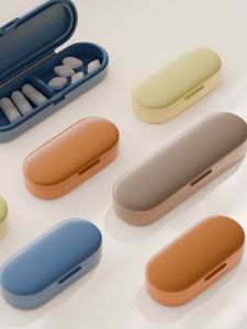 ตลับยาแบบพกพาพร้อมแท็บเล็ตแม่เหล็กและกล่องใส่ของยาสำหรับพกพากล่องขนาดเล็กขนาดเล็กสามมื้อต่อวัน