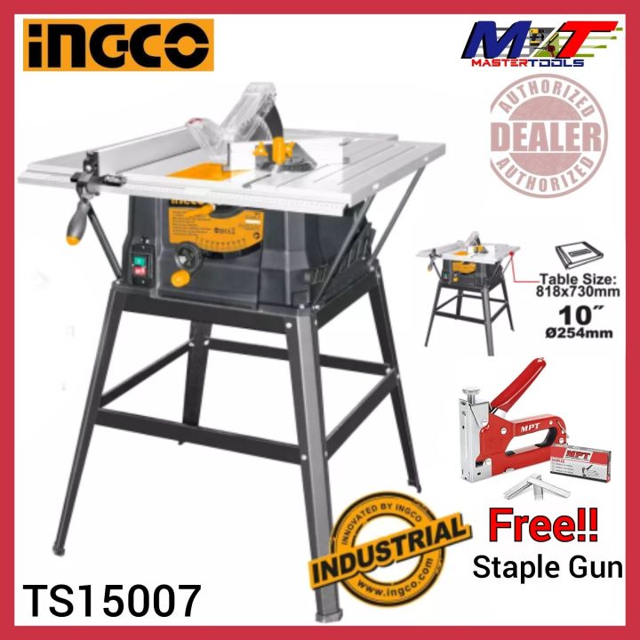 INGCO Table Saw 1500W TS15007 free Staple Lazada PH
