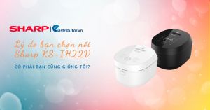 Nồi Cơm Điện Cao Tần Sharp KS-IH122V-BK/KS-IH191V-RD/KS-IH191V-GL/ KS-IH191V-BK 1.2 Lít - Nồi Cơm Điện Nắp Gài Tiện Dụng - Hàng Chính Hãng