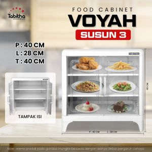 RAK TEMPAT LEMARI PENYIMPANAN MAKANAN DAPUR  TUDUNG SAJI TERTUTUP TABITHA VOYAH FOOD CONTAINER KABINE CABINET KONTAINER