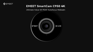 EMEET C950 4K Ultra HD Webcam with 70° FoV Physical Privacy Cover Smart Auto Light Correction EMEETLINK Built-in Noise-Cancelling Mic Plug-and-Play & Portable Design for Home Office Online Meetings & Online Classes