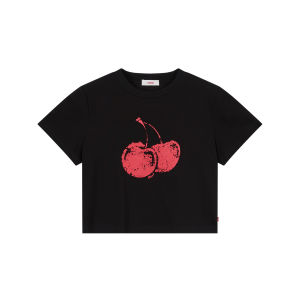 Retro Color-block Printed Short Sleeve T-Shirt