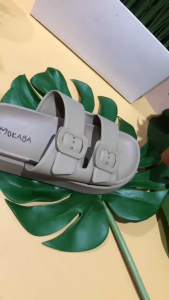 Sandal Wedges Ban 2 Karet Jelly Empuk Cantik - V508 36/41