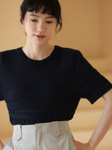hacikis | Dry Comfort Womens Crocheted Knitted T-shirt
