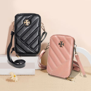 Tas Selempang Mini Sling Phone Wanita Kulit Sintetis Tas Pesta Remaja Polos Shoulder Bag Cewek