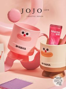 Cốc Đựng Nước Súc Miệng Sáng Tạo Cặp Đôi Dễ Thương Thú Vị Hình Móng Chân Phòng Tắm Đồ Dùng Vệ Sinh Cá Nhân Nhựa Hoạt Hình