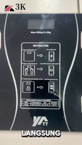 Timbangan Badan Cerdas Digital Bluetooth Kapasitas 180KG Layar LCD / Smart Body Fat Scale Tempered Glass