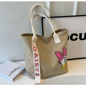 Japanese Cartoon Shoulder Canvas Bag Female Student Class Work Clothing Handbag Minority All-Match Large Capacity Totes