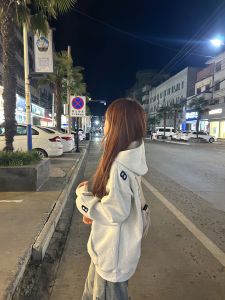 Áo Nỉ Trùm Đầu Thêu Chữ American High Street Dành Cho Nữ Áo Khoác Ngoài Rộng Rãi Phong Cách Lười Biếng Thời Trang Thu Đông Áo Khoác Cặp Đôi