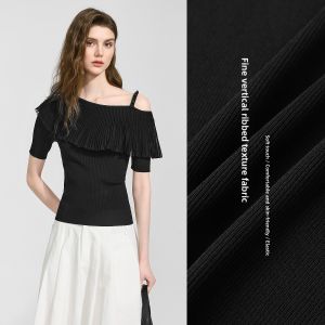 BEIQIANI | Flouncing Off-Shoulder Beaded Knit Top
