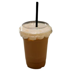 Disposable Plastic Cup for Orange Juice And Milk Tea Shop 360ml 700ml Commercial Use with Lid Polyethylene Drinkware
